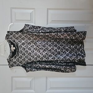Michael Kors ladies sequin top size medium silver